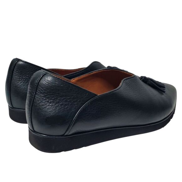 L’Amour Des Pieds Black Point Toe Leather Flats Sz 6 Comfort Dressy Casual - Picture 3 of 10